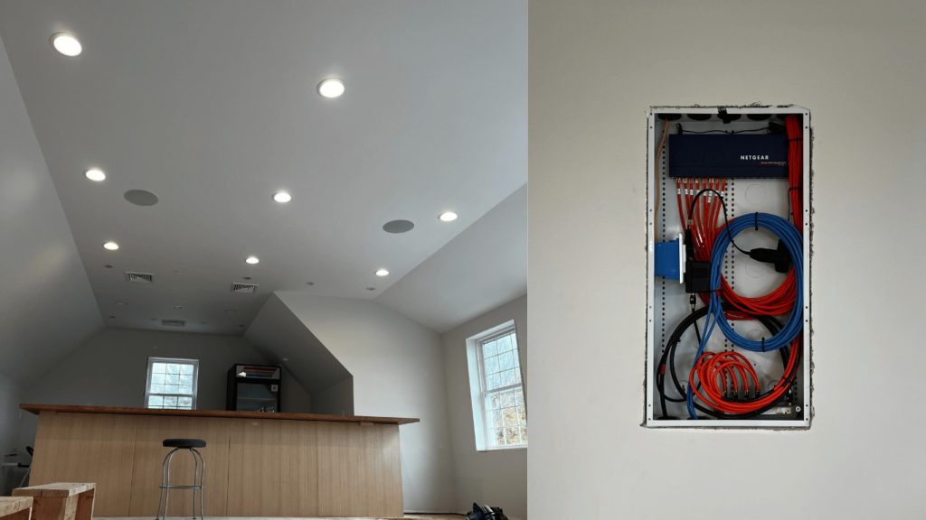 New Home Build Project With In-Ceiling Speakers & Cable Management